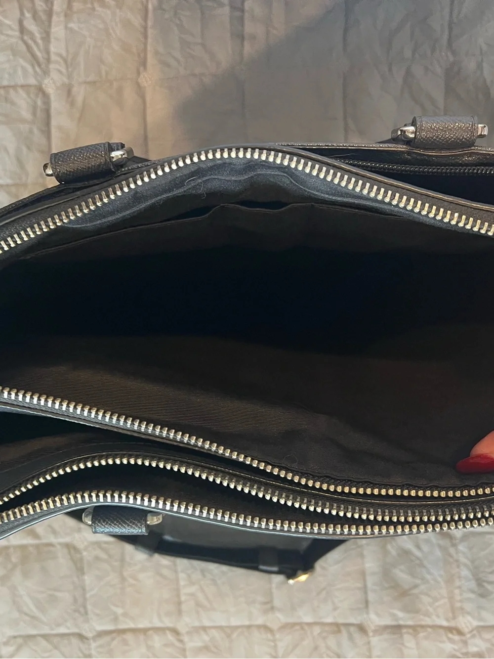 Coach Smoke Grey Pebbled Leather Men's Briefcase with Removable Shoulder Strap